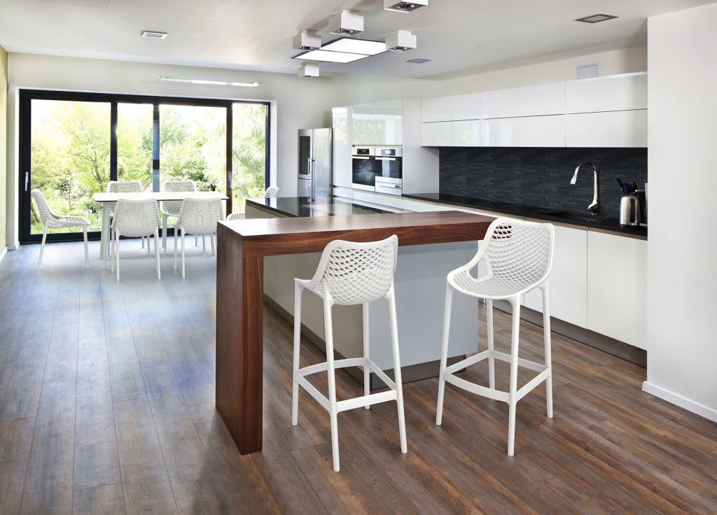 Стул пластиковый барный Air Bar 75 белый;белый