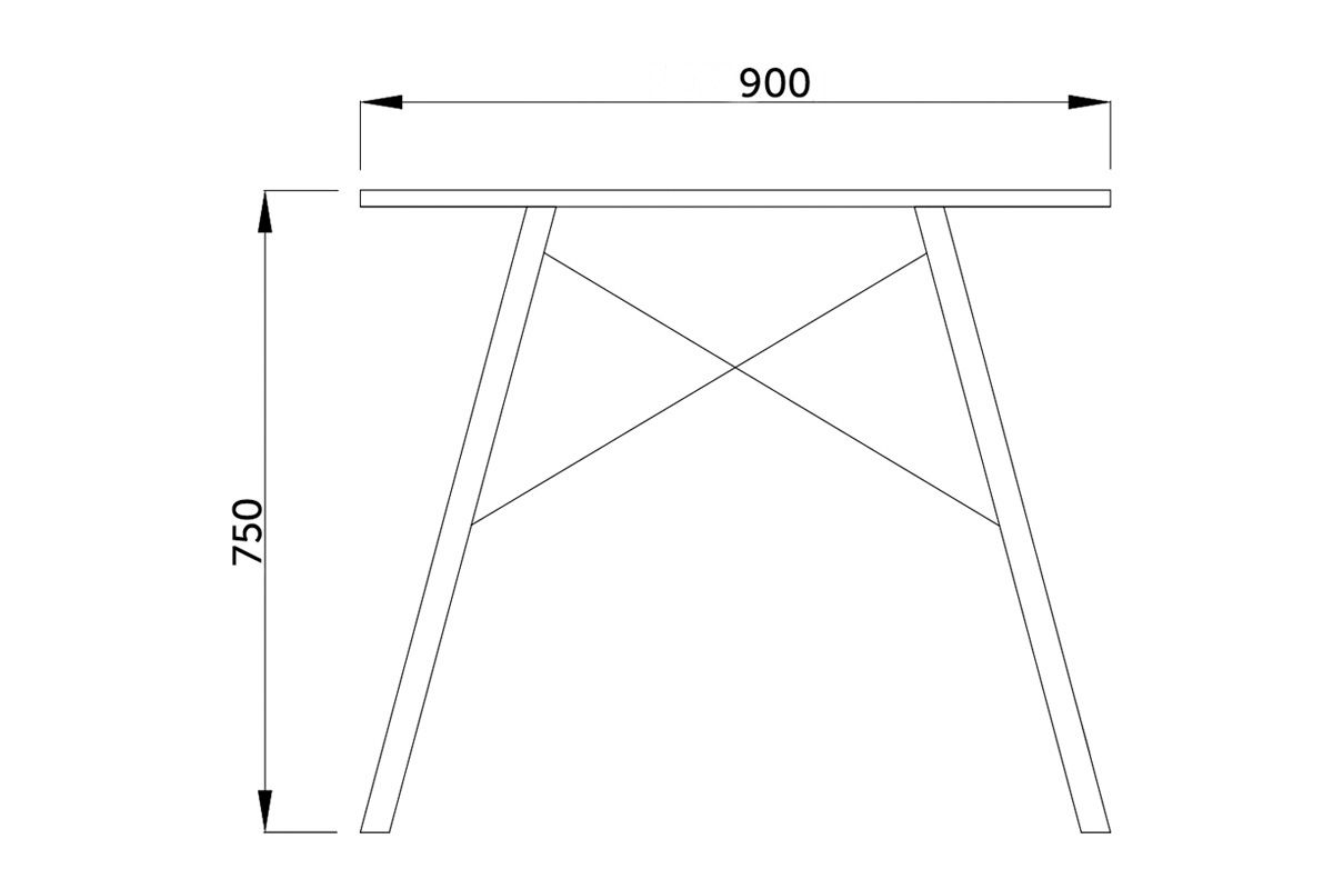 Стол Leila, белый, мдф
