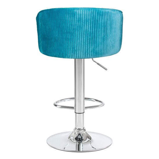 Барный стул САРАГОСА, велюр аква