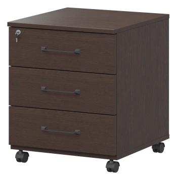 Тумба мобильная с центральным замком Приоритет К-923.Р Дуб венге