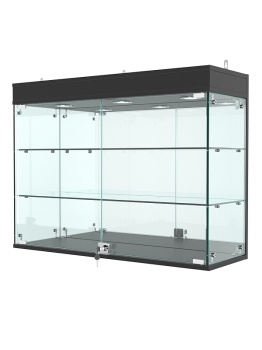 Витрина "АТРИУМ" с регулировочными полками настенная №3А-5Г-РЕГ, Черный