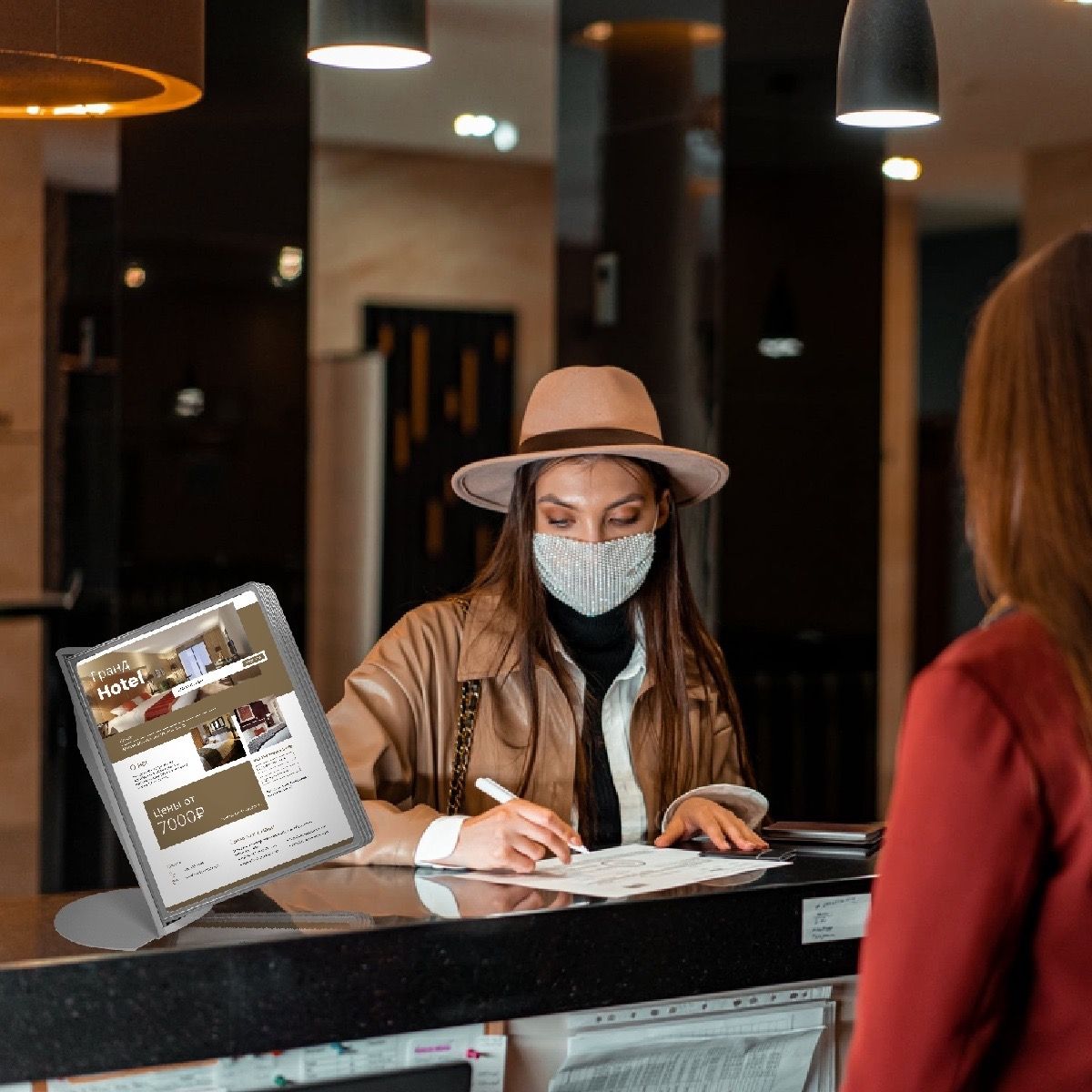 СОНАТА-03.А4.Rd Демосистема 10 панелей А4 красная настольная