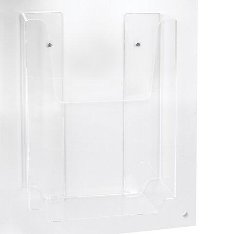 Доска-стенд "Уголок покупателя" (70х80 см), 5 плоских карманов А4 + объемный карман А5, BRAUBERG, 291098