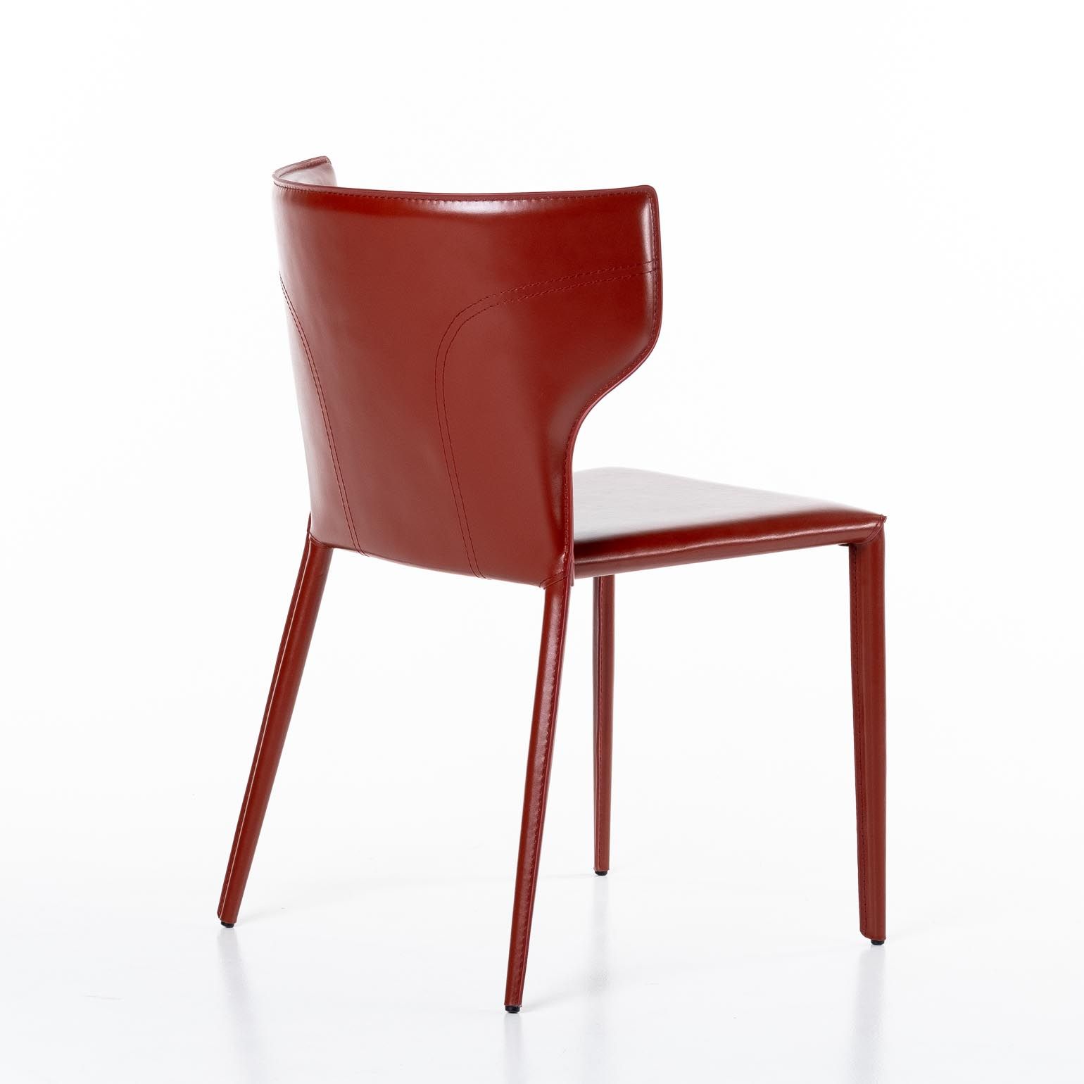 Стул Аустин, кожа ретро-красный