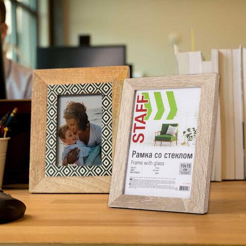 Рамка 10*15 см "капучино" STAFF "Grand", багет 18 мм, стекло, МДФ, 391209