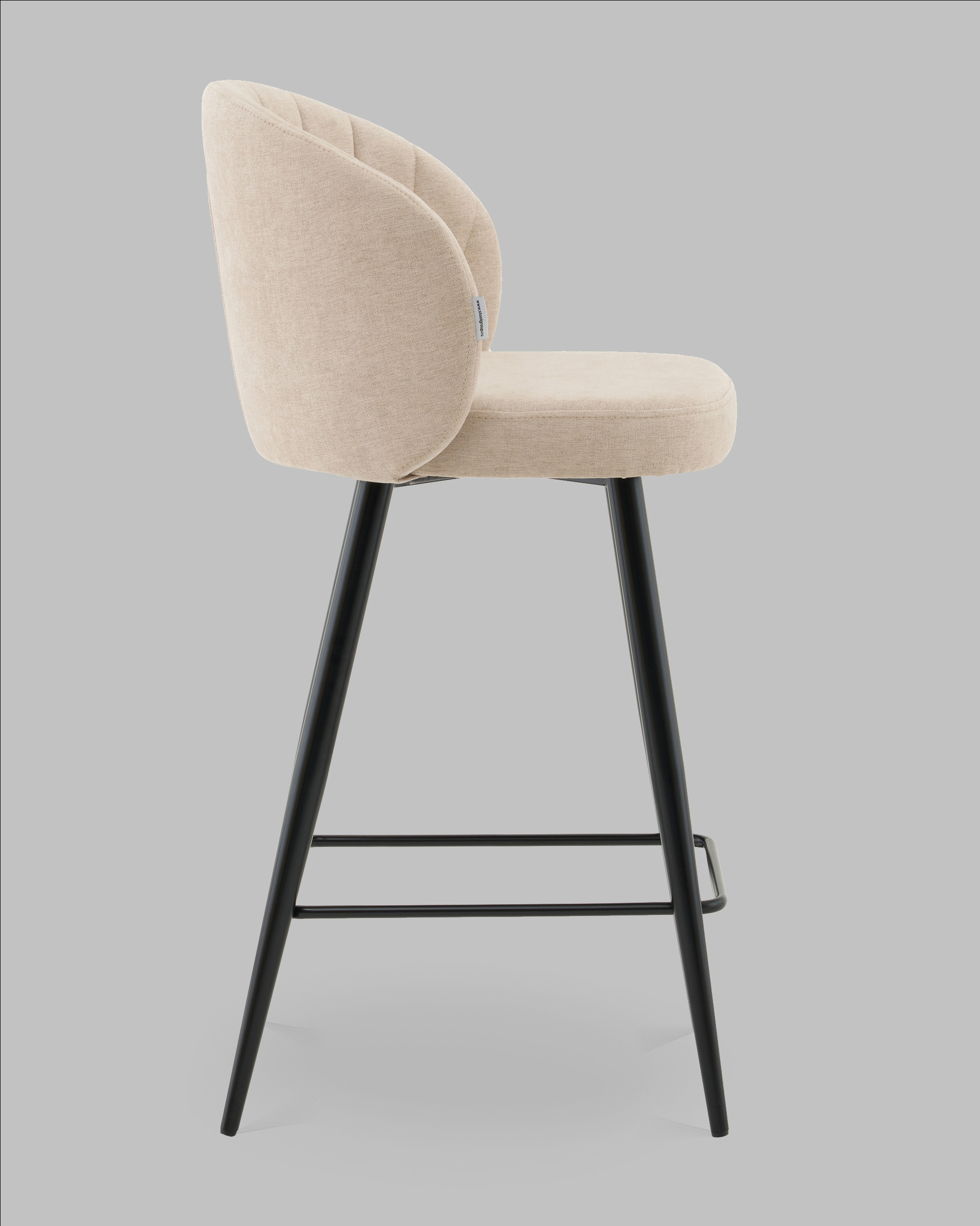 Стул полубарный Ханнингем велюр бежевый