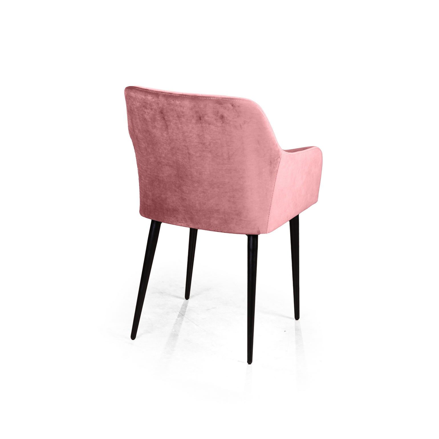 Стул с подлокотниками Роберт, бархат пудровый 15