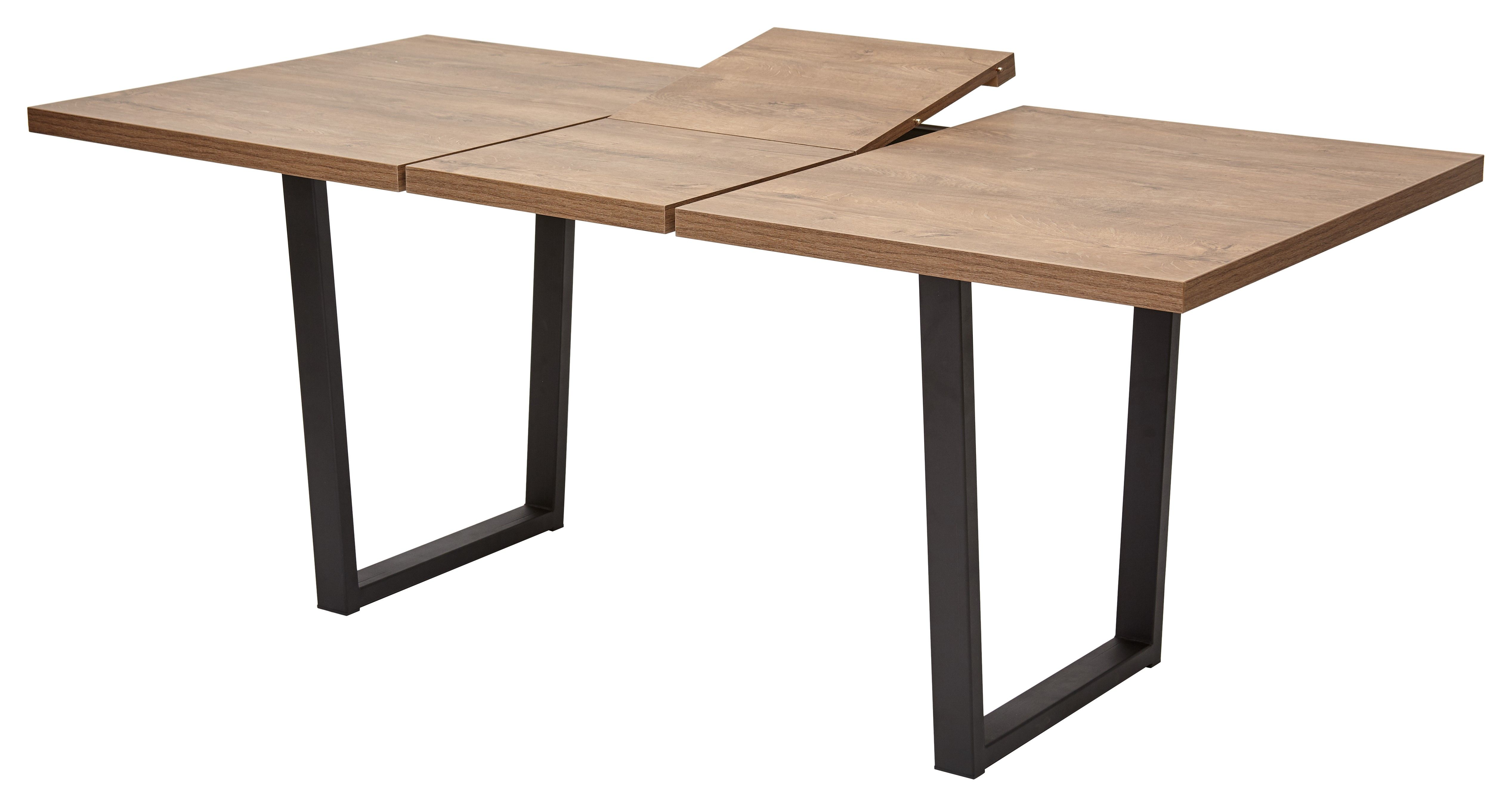 Стол ЛОФТ 160 Дуб Канзас/ Черный