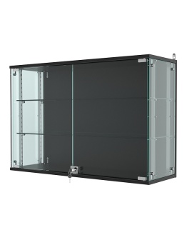 Витрина "АТРИУМ" с регулировочными полками настенная №3-1Г-РЕГ, Черный