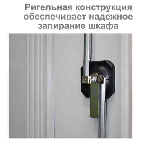 Шкаф металлический офисный BRABIX "MK 18/91/46", 1830х915х460 мм, 47 кг, 4 полки, разборный, 291136, S204BR180202