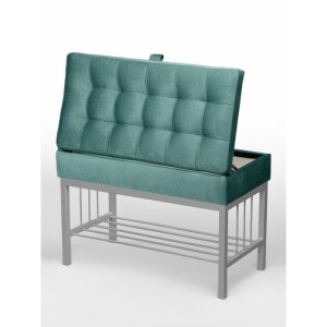 Банкетка Н-76 (серый/бирюзовый)