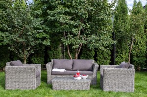 "Капучино Сингл" лаунж-зона из искусственного ротанга (гиацинт)