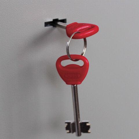 Сейф мебельный BRABIX "D-14m", 145х200х150 мм, 3 кг, ключевой замок, крепление к стене, 291160