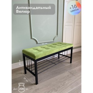 Банкетка Сканди-96-1 (салатовый/черный)