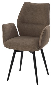 Стул ГРИН 360 град. поворот. NS-05 Капучино, букле / черный каркас,