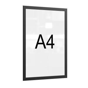 МАГНЕТИК А4 Рамка-слайд для информации магнитная черная (5 штук)