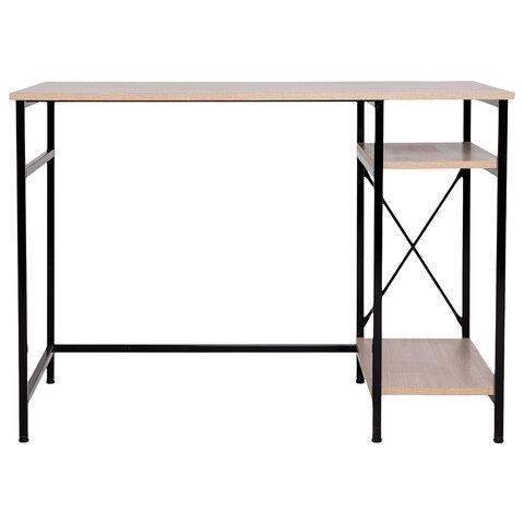 Стол BRABIX "SMART CD-020", 900х500х770 мм, ЛОФТ, металл/ЛДСП ясень шимо светлый, каркас черный, 641949