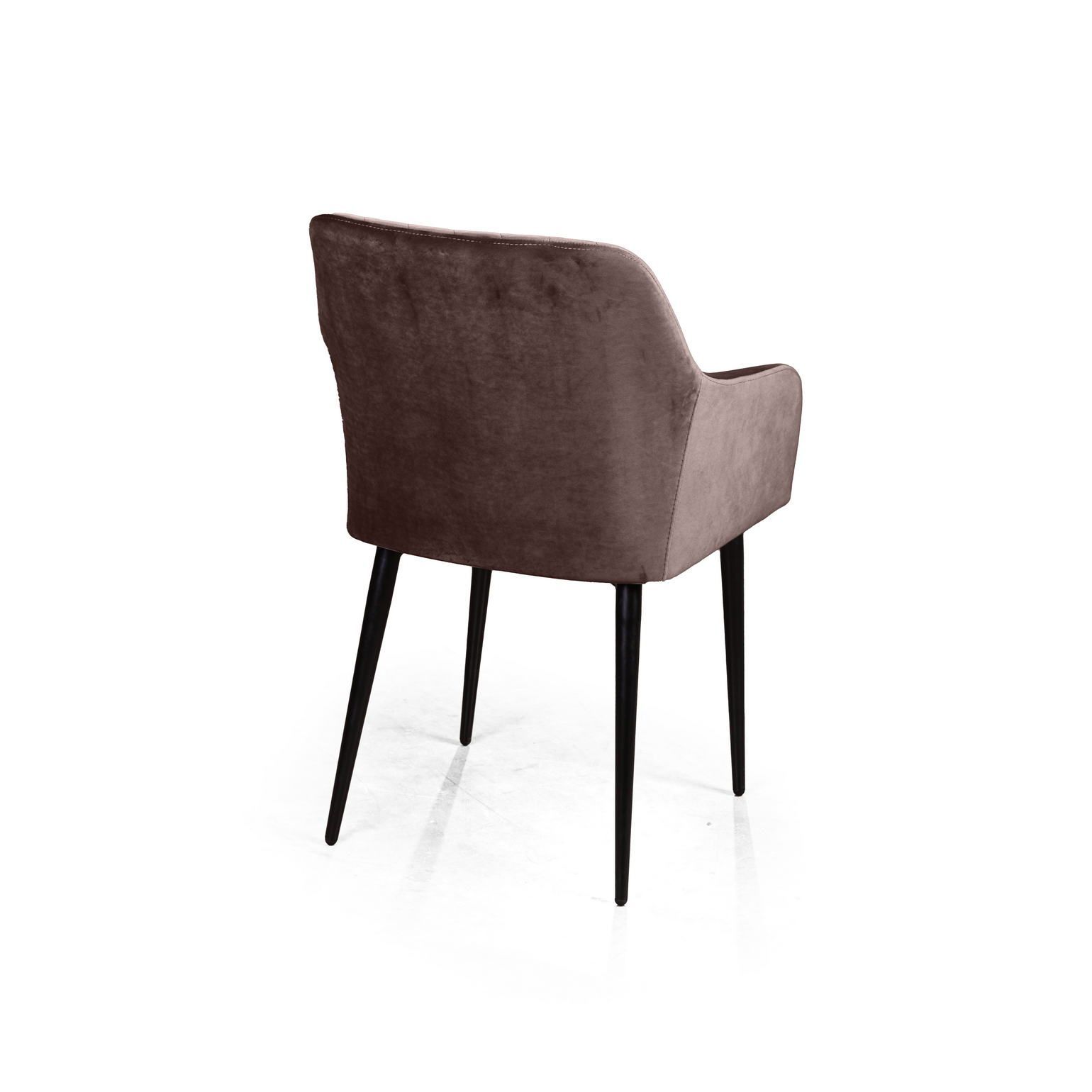 Стул с подлокотниками Роберт, бархат антрацит 14