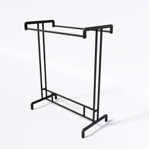 Вешало для одежды FORTE-PRO двухстороннее 1400х600, черного цвета