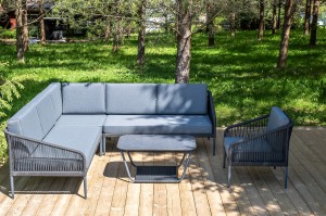 "Канны" модульная угловая лаунж-зона из роупа (веревки)