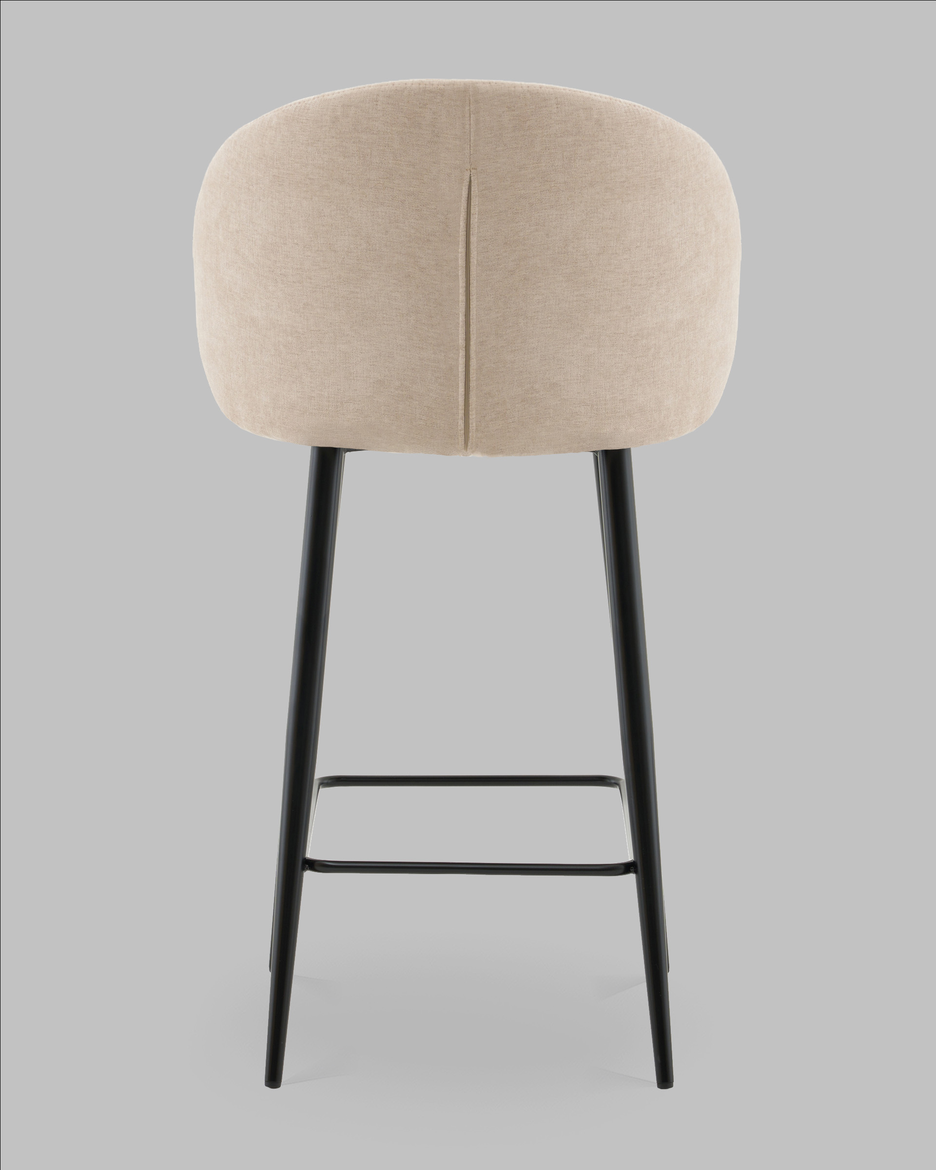 Стул полубарный Ханнингем велюр бежевый