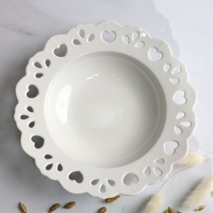 Тарелка глубокая DELICATE LOVE, фарфор, белый, 20,3*3,8см