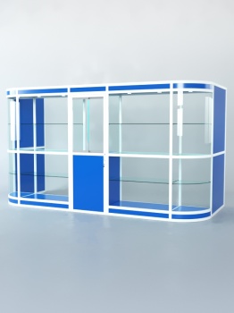 Павильон торговый из профиля пристенный №12в, Делфт голубой U525 ST9 + Белый