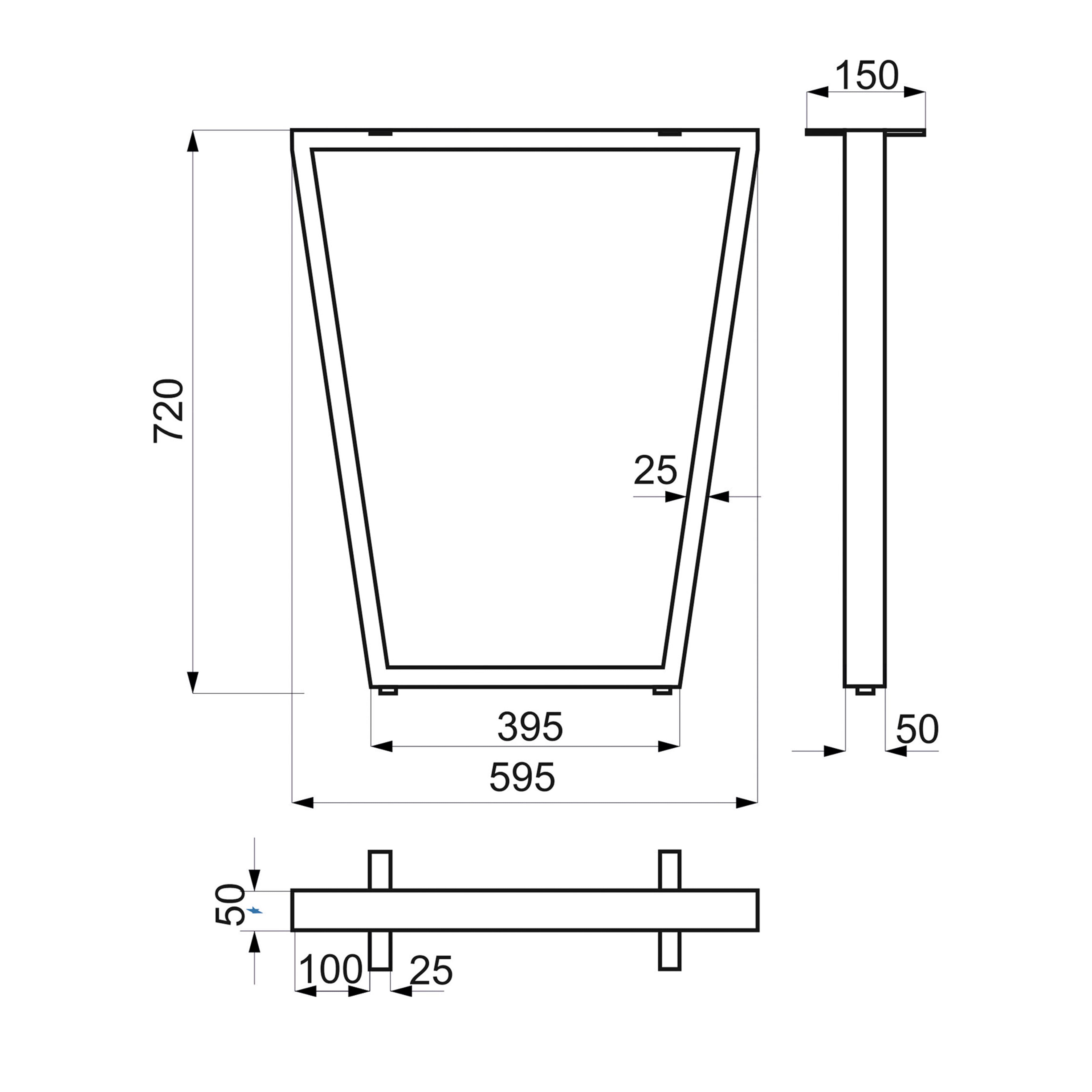 Подстолье VIKING h-720, черный