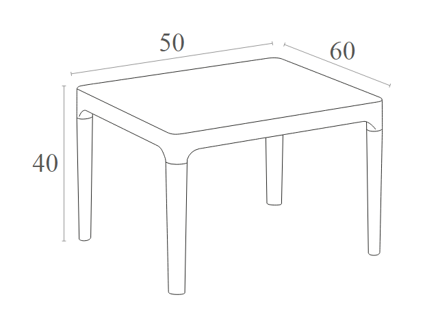 Столик пластиковый журнальный Sky Side Table черный