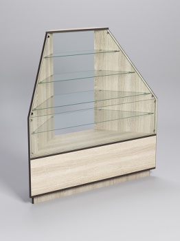 Прилавок "ТОРГОВЫЙ" высокий №2, Дуб Сонома, кромка Дуб Венге