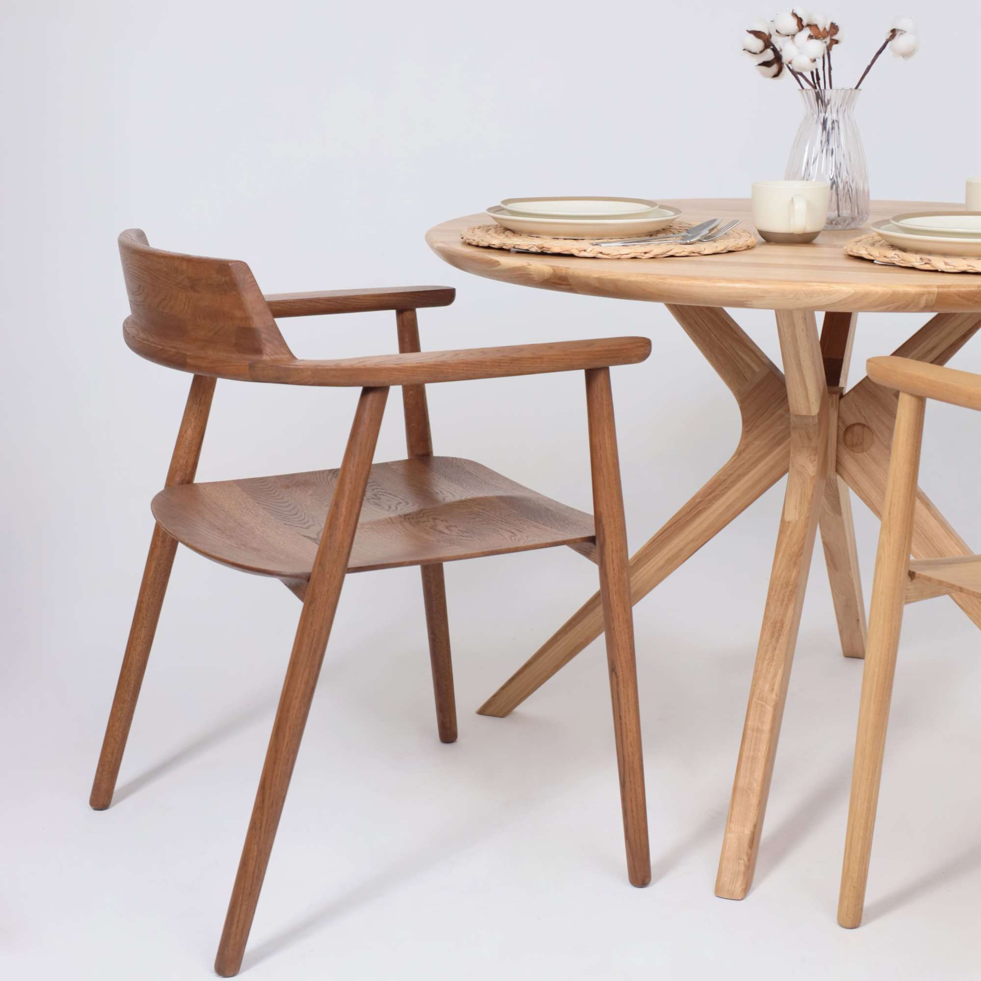 Стул Самурай, дуб натуральный, покрытие коньяк