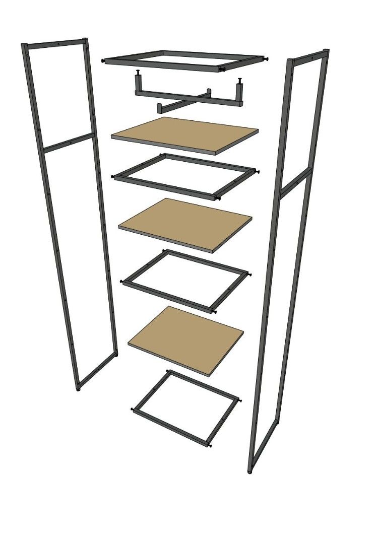 Стеллаж для одежды A2260-10 220х60х45