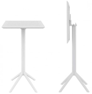 Стол пластиковый барный складной Sky Folding Bar Table 60 белый