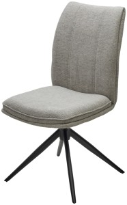 Стул ЙОХАН (YOHAN) 360 град. поворот. KN01-04 Светло-серый, ткань / Черный, ®DISAUR