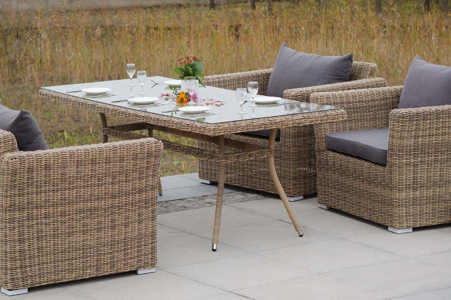 "Моккачино" обеденная группа из искусственного ротанга