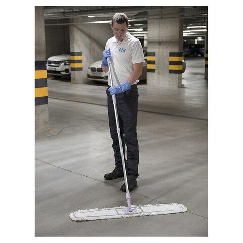 Перчатки латексные КЩС, прочные, хлопковое напыление, размер 8,5-9 L, большой, синие, HQ Profiline, 74735