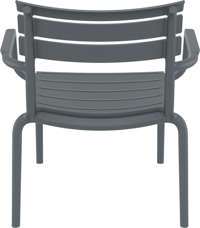 Кресло лаунж пластиковое Paris Lounge темно-серый