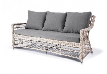"Гранд Латте" диван трехместный из искусственного ротанга, цвет бежевыйцвет Бежевый