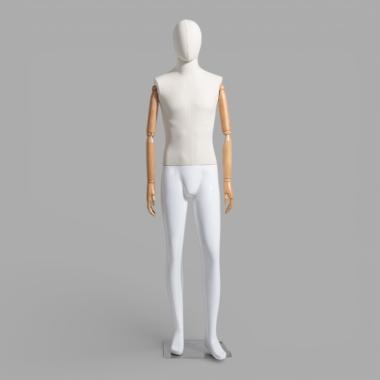 WP-7FNA Манекен мужской с тканевым торсом и деревянными руками