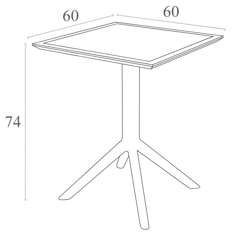 Стол пластиковый складной Sky Folding Table 60 белый