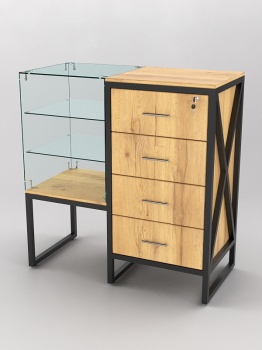 Прилавок "ЛОФТ СТИЛЬ" №11-21+13, Дуб Золотистый