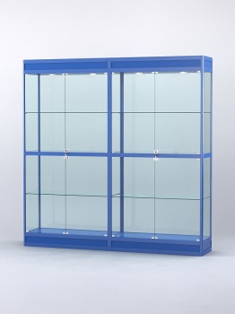 Витрина "АЛПРО" №3-2м-400-2 (задняя стенка - стекло), Синий