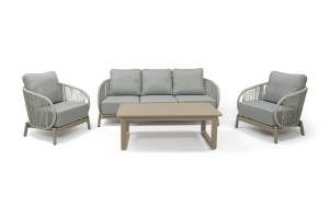 "Прато" лаунж-зона из искусственного ротанга на 5 персон