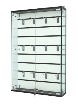 Витрина "АТРИУМ" настенная БЕЗ ПОЛОК №2-4, Черный