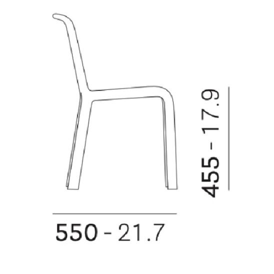 Кресло пластиковое Сауайо, красный