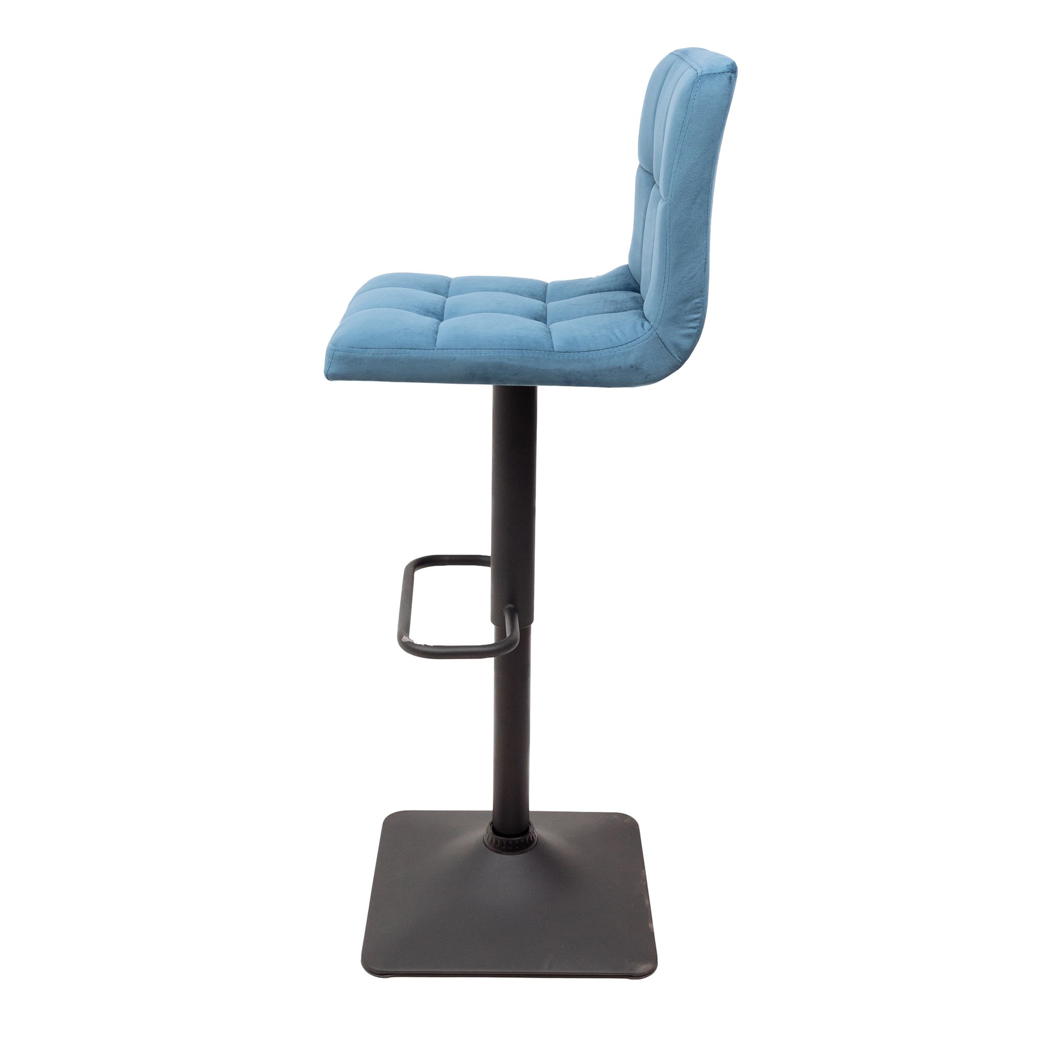 Стул барный Amazon, темно-лазурный, велюр