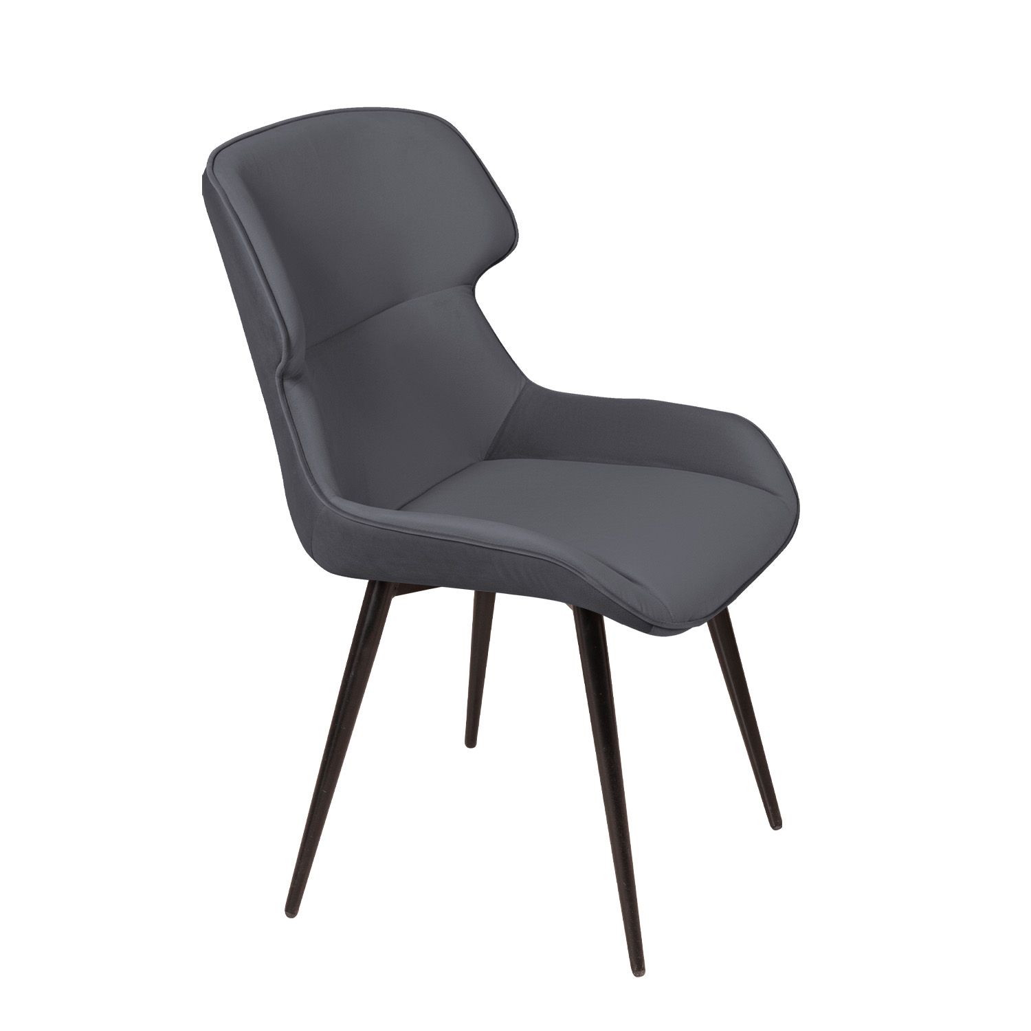 Стул Генри, бархат серый 27