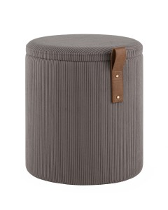 Пуф Руни S с ящиком вельвет тёмно-серый