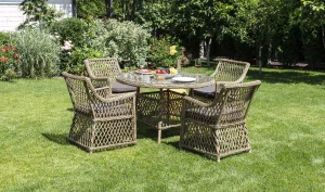 "Доппио" обеденная группа плетеная