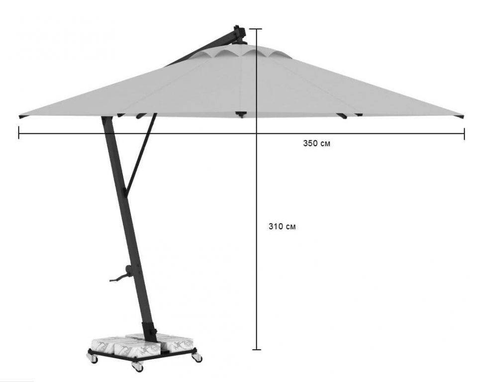 Зонт профессиональный Banana черный, бежевый